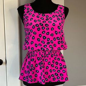 Lilly Pulitzer silk peplum top